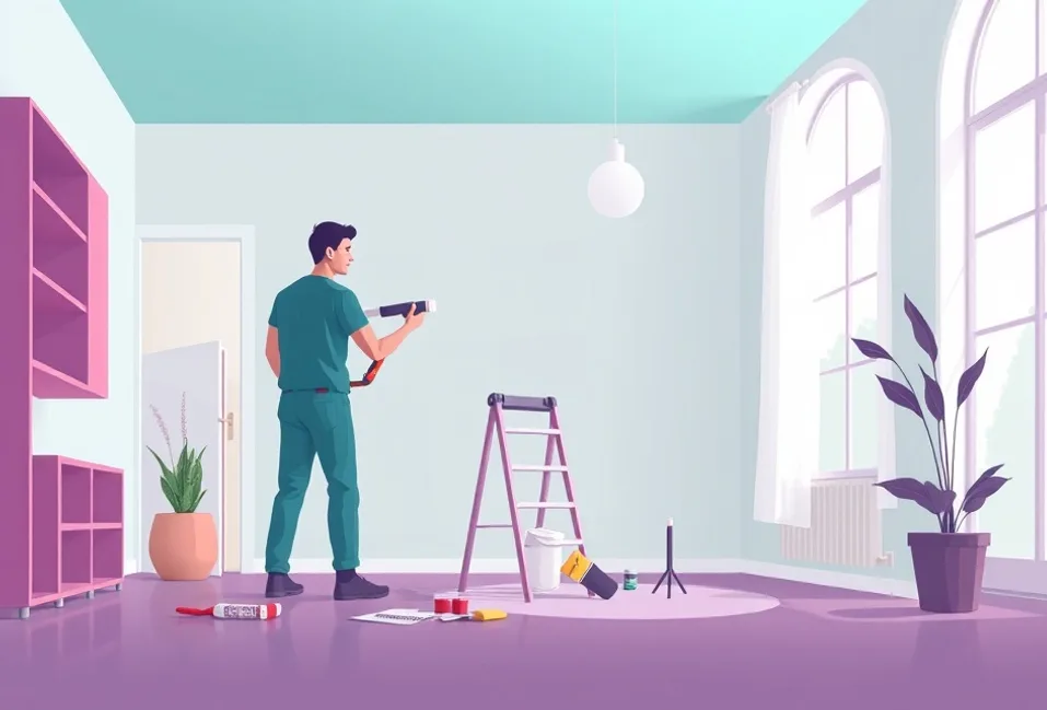 Intérieur rénové après travaux de peinture à Rumilly