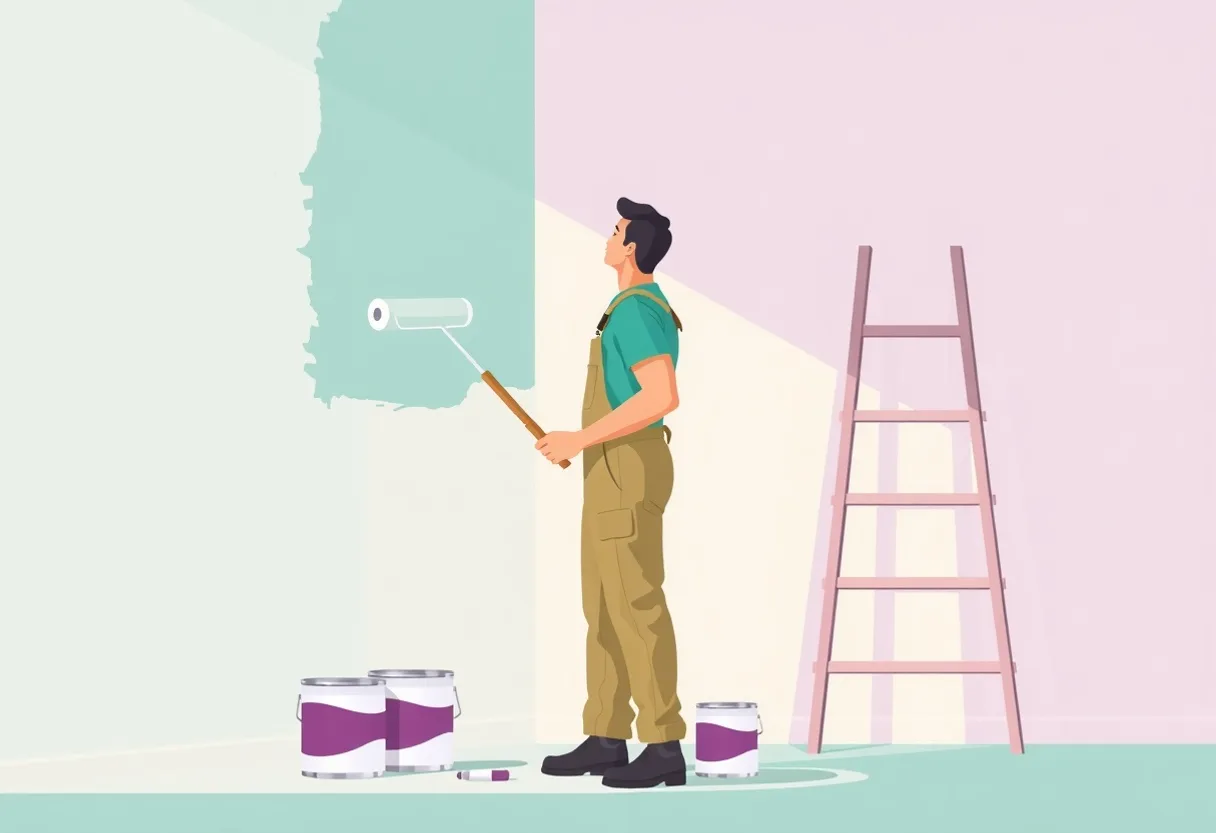 Peintre Rumilly 74150 en intervention sur un chantier